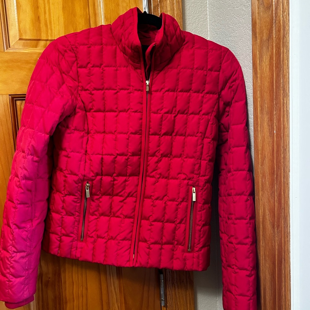 Jcrew Red Down Jacket